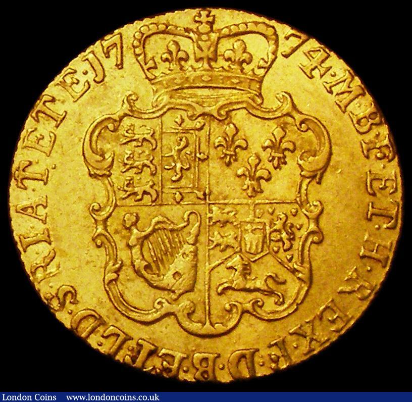 London Coins : A162 : Lot 1777 : Guinea 1774 S.3728 VF