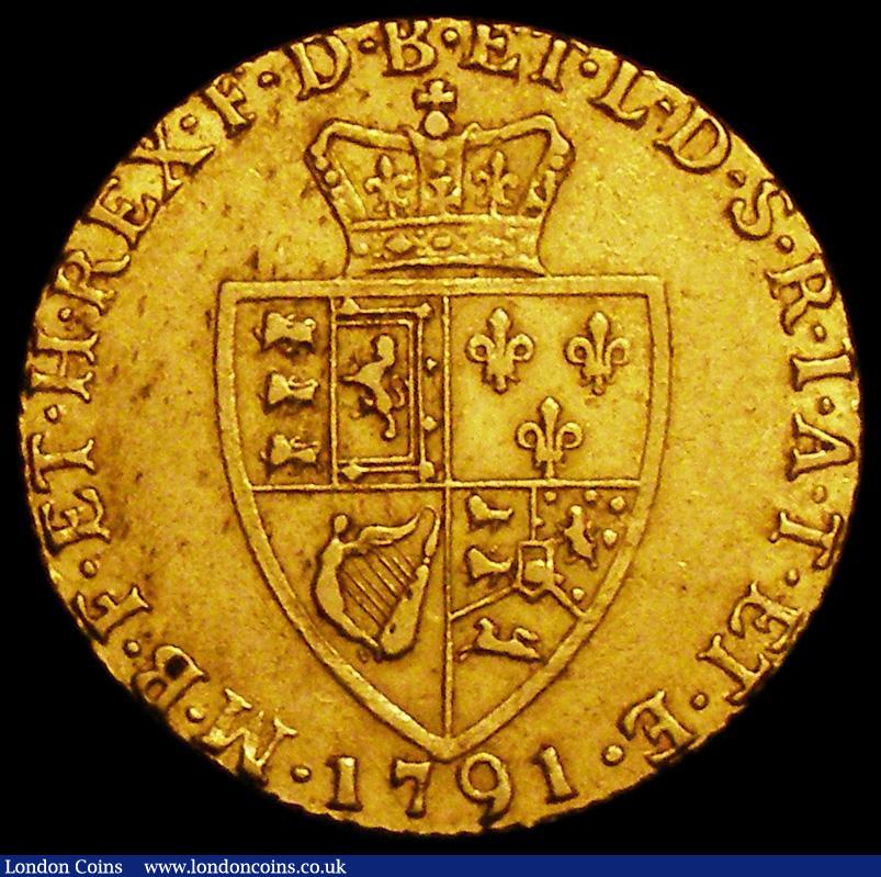 London Coins : A162 : Lot 1787 : Guinea 1791 S.3729 Good Fine with some light haymarking