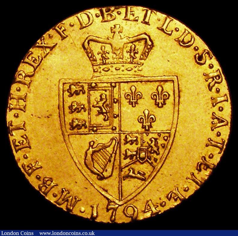 London Coins : A162 : Lot 1793 : Guinea 1794 S.3729 NVF Ex-Jewellery