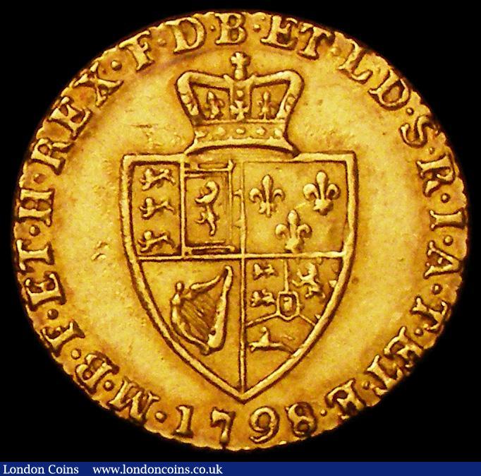 London Coins : A162 : Lot 1811 : Half Guinea 1798 8 over 7 S.3735 Fine/Good Fine with an old scratch on the obverse