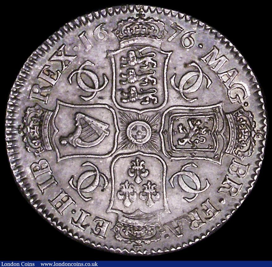 London Coins : A162 : Lot 2285 : Halfcrown 1676 the finest known Charles II Halfcrown, see it for yourself and you won't dispute...