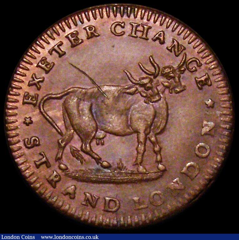 London Coins : A162 : Lot 839 : Farthing 18th Century Middlesex - Pidcock's undated, Obverse : Elephant, Reverse: Two-Headed Co...