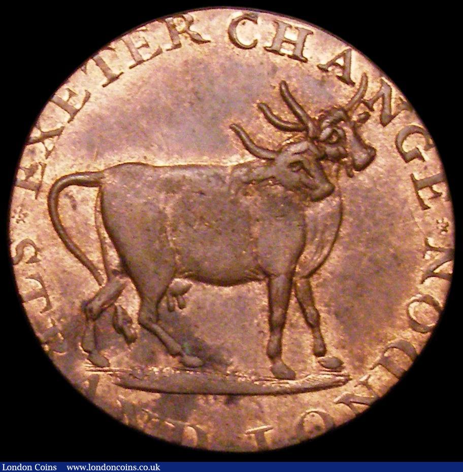 London Coins : A162 : Lot 870 : Halfpenny 18th Century Middlesex - Pidcock's undated, Obverse : Two-Headed Cow, Reverse: Toucan...