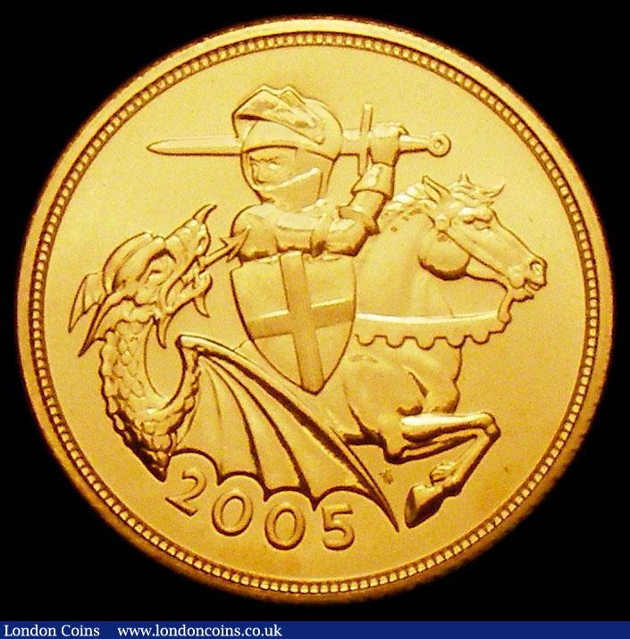 London Coins : A163 : Lot 1055 : Sovereign 2005 S.SC6 Lustrous UNC with some minor contact marks