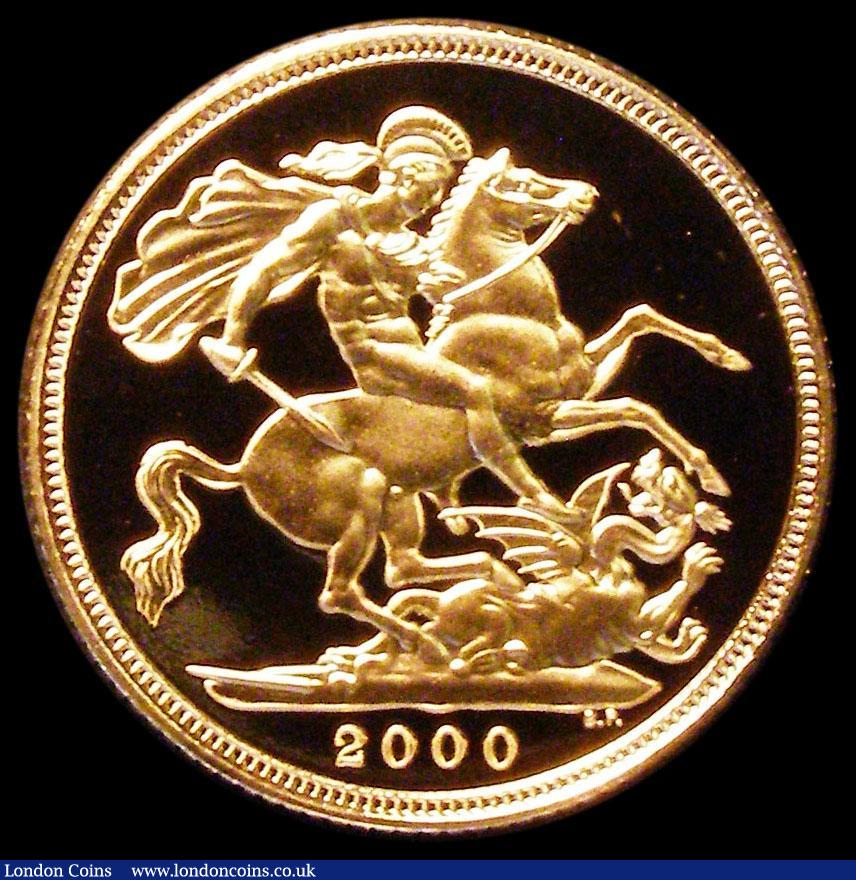 London Coins : A163 : Lot 1819 : Sovereign 2000 Proof FDC in the box of issue with certificate