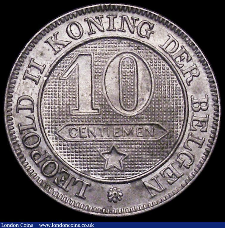London Coins : A163 : Lot 2404 : Belgium 10 Centimes 1901 Dutch Legend DER BELGEN KM#43 UNC with some light surface deposit on the re...