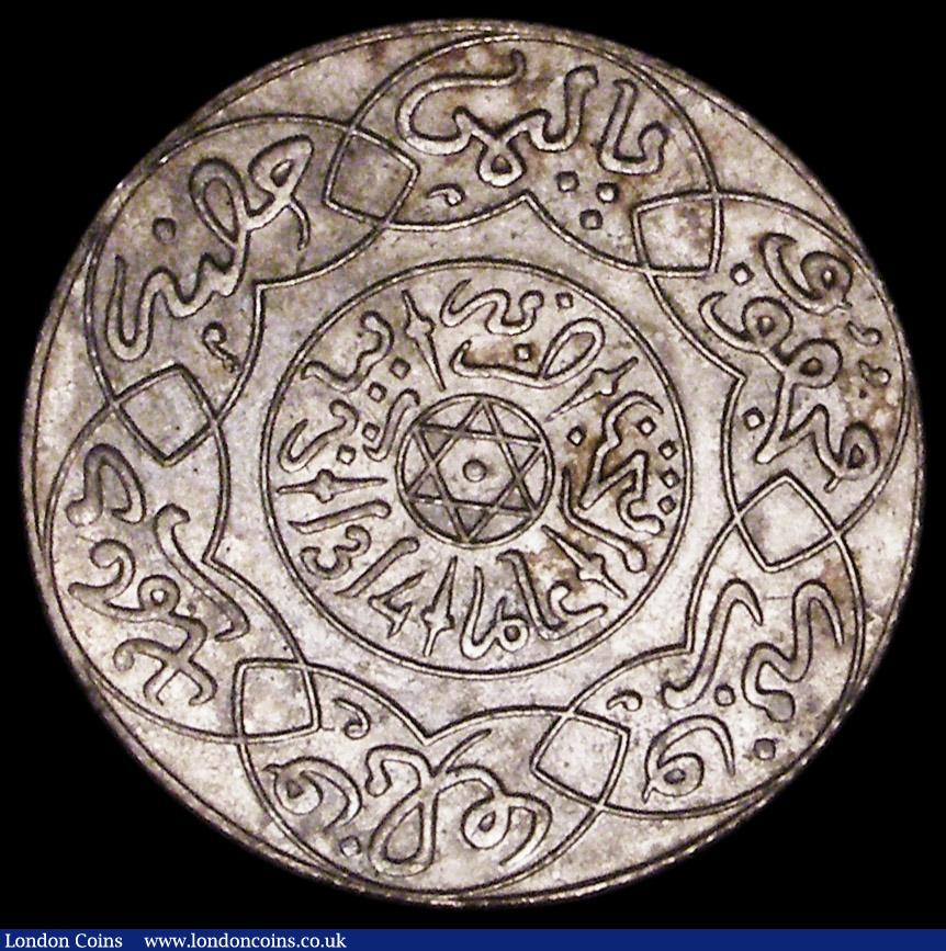 London Coins : A163 : Lot 2508 : Morocco 2 1/2 Dirhams (Quarter Rial) AH1314 Abd al-Aziz Y#11.2 Lustrous UNC the reverse with some mi...