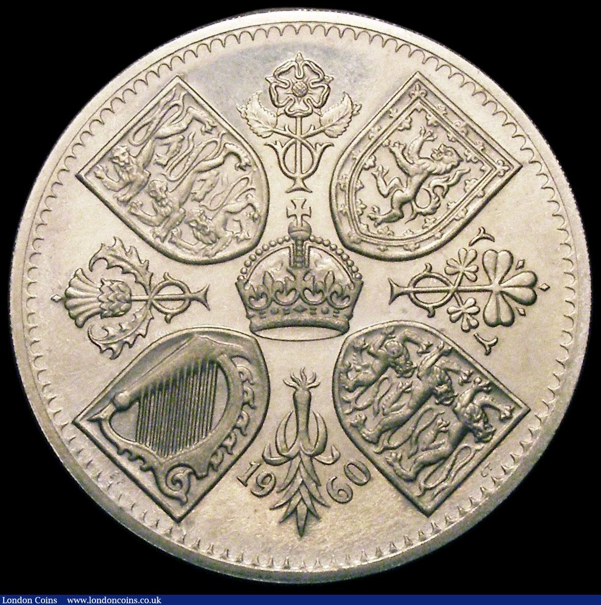 London Coins : A163 : Lot 434 : Crown 1960 VIP Proof with Frosted design FDC and graded 88 by LCGS