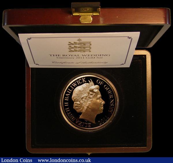 Guernsey Ten Pounds 2011 Royal Wedding of Prince William and Miss Catherine Middleton, 5 oz. Gold Proof FDC in the Westminster box of issue with their certificate, number 12 of only 30 issued : World Cased : Auction 163 : Lot 1981