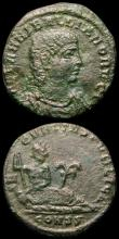 London Coins : A163 : Lot 218 : Roman (2) AE4 Hanniballianus (336-3387AD) Obverse Bust right, bare-headed, draped and cuirassed FL H...