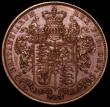London Coins : A163 : Lot 617 : Halfcrown 1824 Third Reverse Pattern in copper from polished dies ESC 641, Bull 2388 nFDC and rated ...