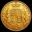 London Coins : A163 : Lot 896 : Sovereign 1853 WW Raised S.3852C Near VF
