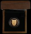 London Coins : A164 : Lot 118 : One Pound 2008 Royal Shield of Arms Gold Proof S.J27 FDC in the Royal Mint box of issue with the cer...