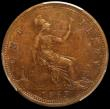 London Coins : A164 : Lot 1263 : Penny 1865 5 over 3 Freeman 51, dies 6+G in a PCGS holder and graded AU53