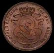 London Coins : A164 : Lot 308 : Belgium One Centime 1844 KM#1.2 UNC and attractively toned, Very scarce in high grades