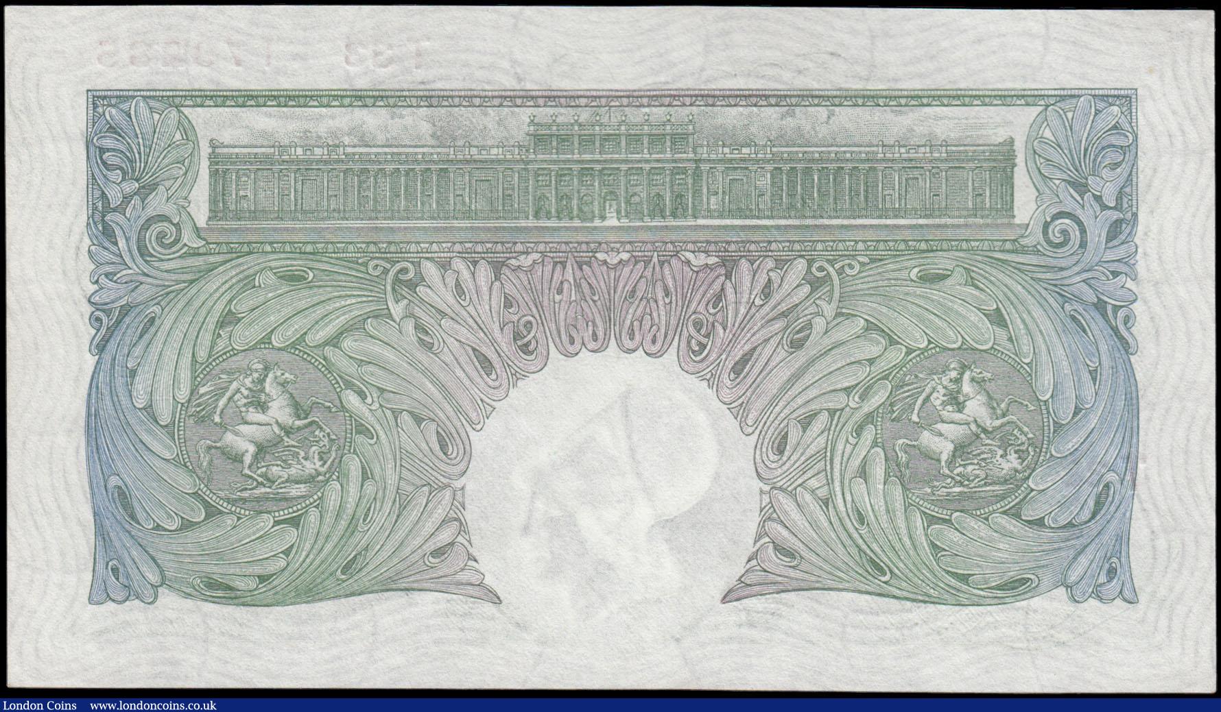 London Coins : A165 : Lot 182 : One Pound Catterns B225 issued 1930 series T33 179285 About UNC 