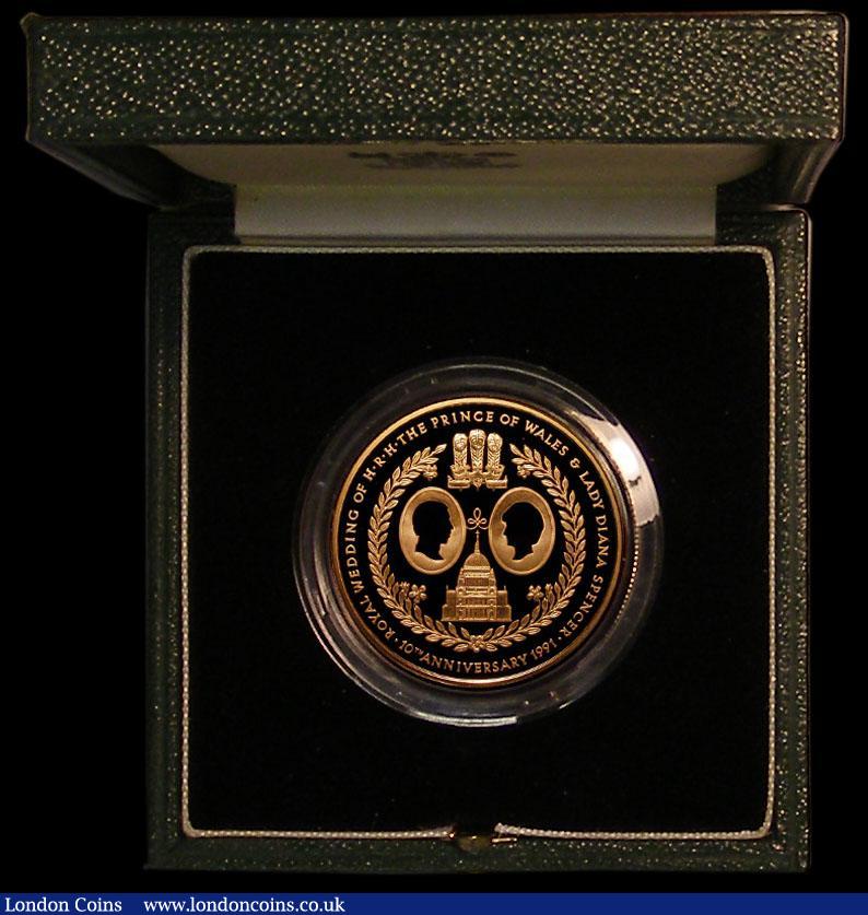 London Coins : A165 : Lot 1855 : Falkland Islands Five Pounds 1991 10th Anniversary of Prince Charles and Lady Diana Spencer, Proof F...