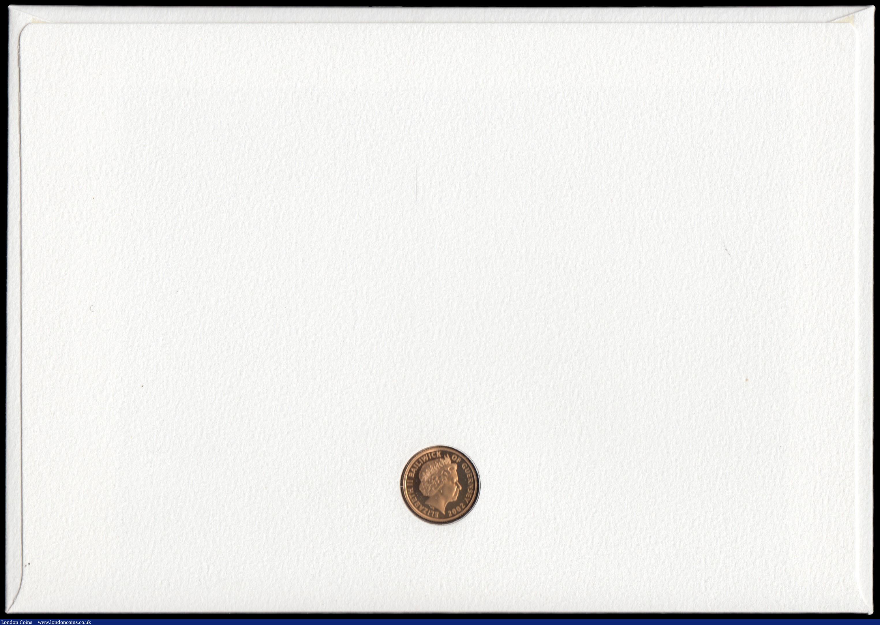 London Coins : A165 : Lot 1879 : Guernsey Numismatic First Day Cover 2002 Queen Elizabeth II Golden Jubilee comprising Guernsey &poun...