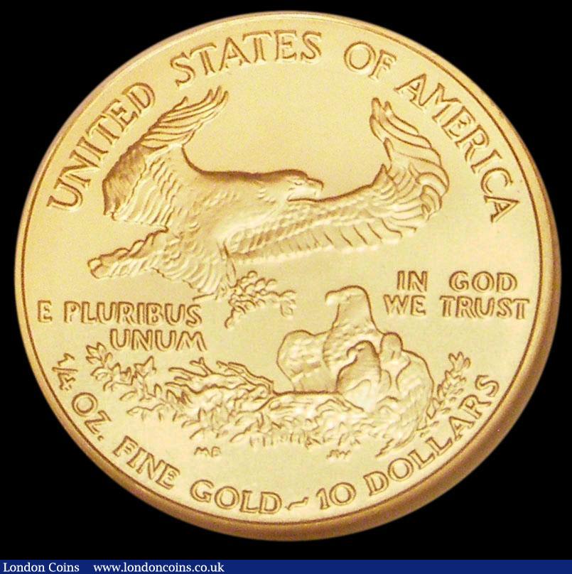 London Coins : A165 : Lot 1968 : USA Ten Dollars 2008 Gold One Quarter Ounce in an NGC holder and graded MS69