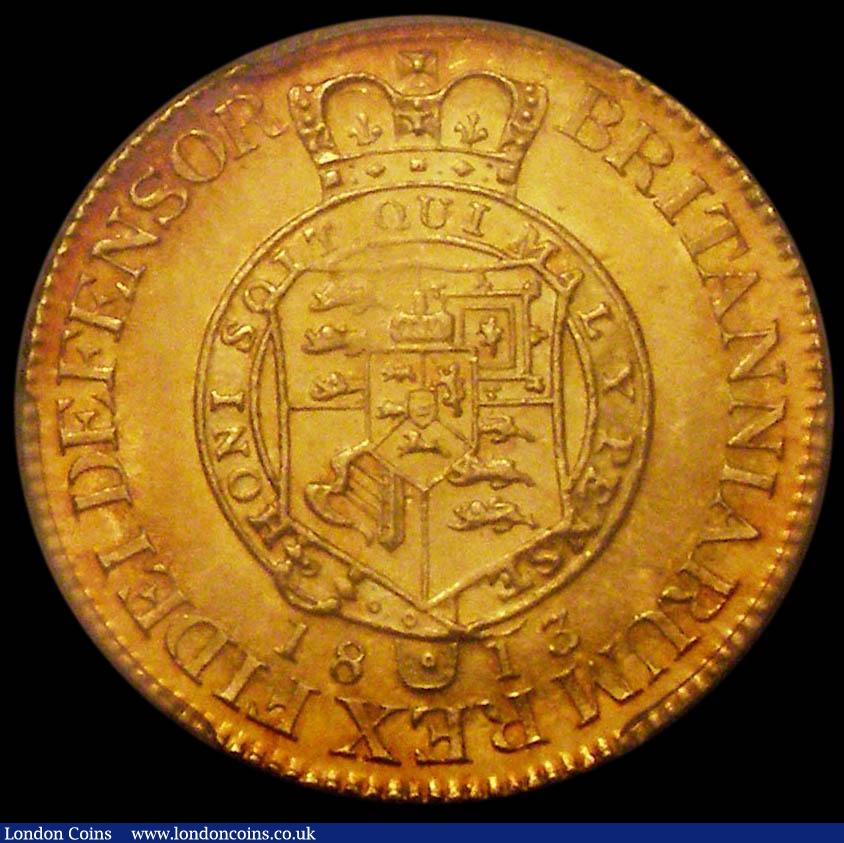 London Coins : A165 : Lot 2626 : Guinea 1813 Military S.3730 in a PCGS holder and graded MS63