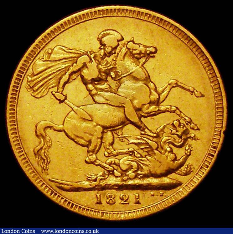 London Coins : A165 : Lot 2914 : Sovereign 1821 Marsh 5 Fine, the reverse slightly better