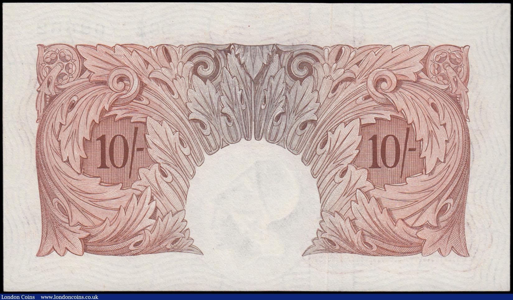London Coins : A165 : Lot 359 : Ten Shillings Beale, B265 Red/Brown issue 1950, last series 98B 708662, choice UNC