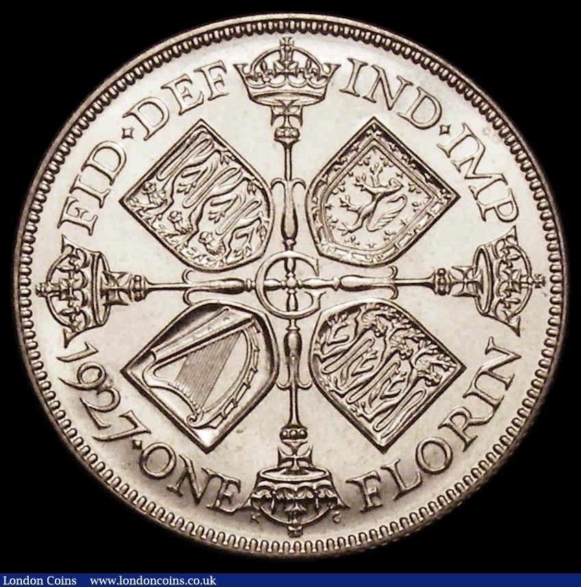 London Coins : A165 : Lot 3873 : Florin 1927 Proof ESC 947, Bull 3779 nFDC retaining much original mint lustre