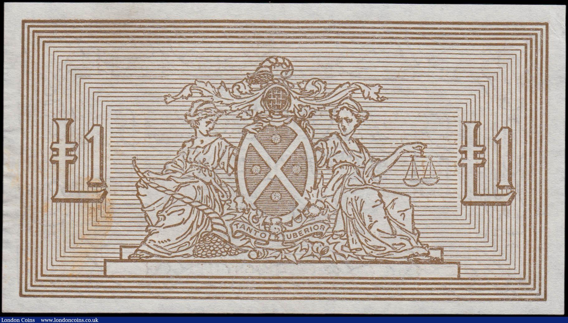 London Coins : A165 : Lot 754 : Scotland Bank of Scotland &pound;1 dated 4th January 1945 first series A0542756 signed Elphinstone/C...