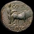 London Coins : A165 : Lot 2013 : Roman Ae23 Claudius I Obverse: Bare head left TI CLAVD CAESAR [AVG GERM] , Reverse: Claudius, veiled...