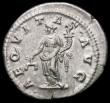 London Coins : A165 : Lot 2072 : Roman Denarius Macrinus (217-218AD) Obverse: Bust right, laureate, draped and cuirassed, IMP C M OPE...