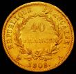 London Coins : A165 : Lot 2165 : France 40 Francs Gold 1808A KM#688.1 Fine