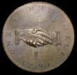 London Coins : A165 : Lot 2254 : Sierra Leone Penny 1791 30mm diameter KM#2.1 UNC toned with some contact marks