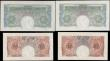 London Coins : A165 : Lot 38 : Bank of England (4) an early group comprising Mahon (2) Ten Shillings B210 Red/Brown issue 1928, ser...