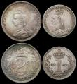 London Coins : A165 : Lot 3906 : Maundy Set 1890 ESC 2505, Bull 3548 GVF to A/UNC the Threepence lustrous, possibly a currency issue,...