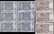 London Coins : A165 : Lot 94 : Bank of England Hollom, Fforde and Page (9) including Ten Pounds Lion & Key B326 issues 1971 a c...