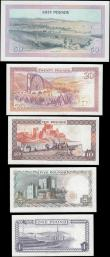 London Coins : A165 : Lot 947 : Isle of Man (5) a denomination set, Cashen (4) and Dawson ND (1983) "50 Pounds" Issue, com...