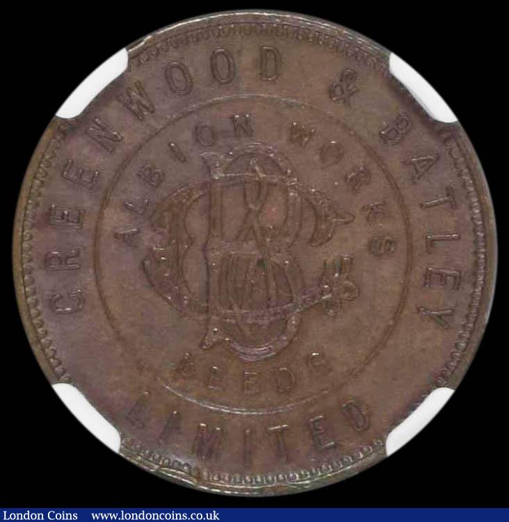 London Coins : A166 : Lot 1130 : India Half Rupee Trial undated (1905) 23mm diameter in copper Obverse: Tiger standing left in grass ...