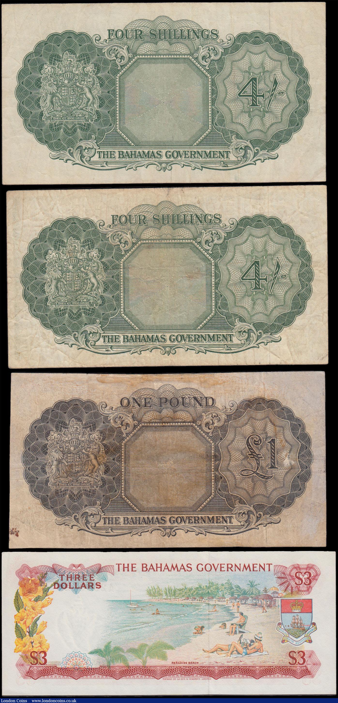 London Coins : A166 : Lot 140 : Bahamas Government Queen Elizabeth II issues (4) comprising  4 Shillings L. 1936 (1953) (2) includin...