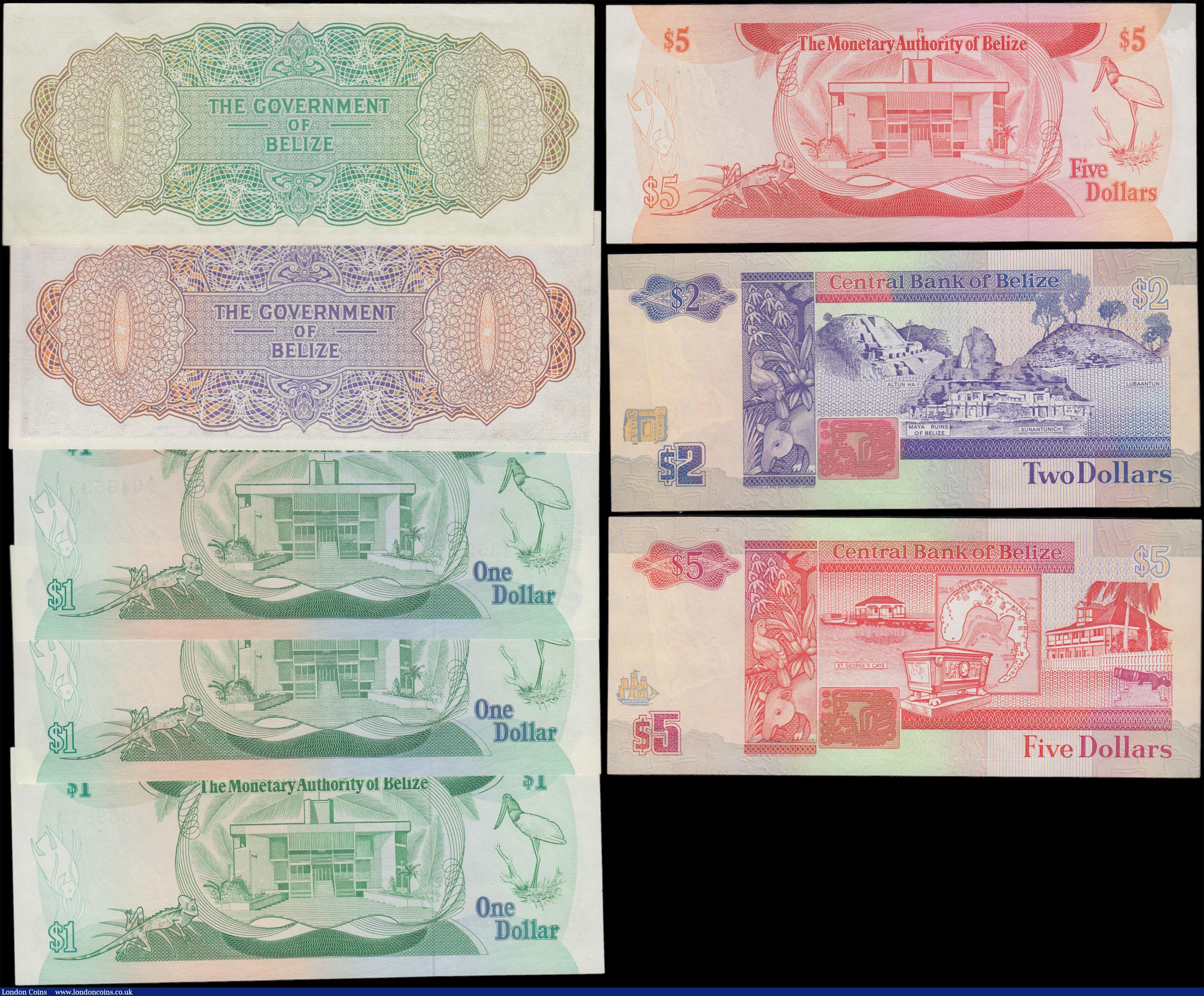 London Coins : A166 : Lot 144 : Belize Queen Elizabeth II issues (8) a very high grade group comprising Government issue 1 Dollar Pi...