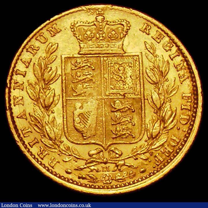 London Coins : A166 : Lot 2117 : Sovereign 1872M 2 over 1 Shield Reverse, Marsh 59A, Good Fine/VF and rated R4 by Marsh with 15-25 ex...