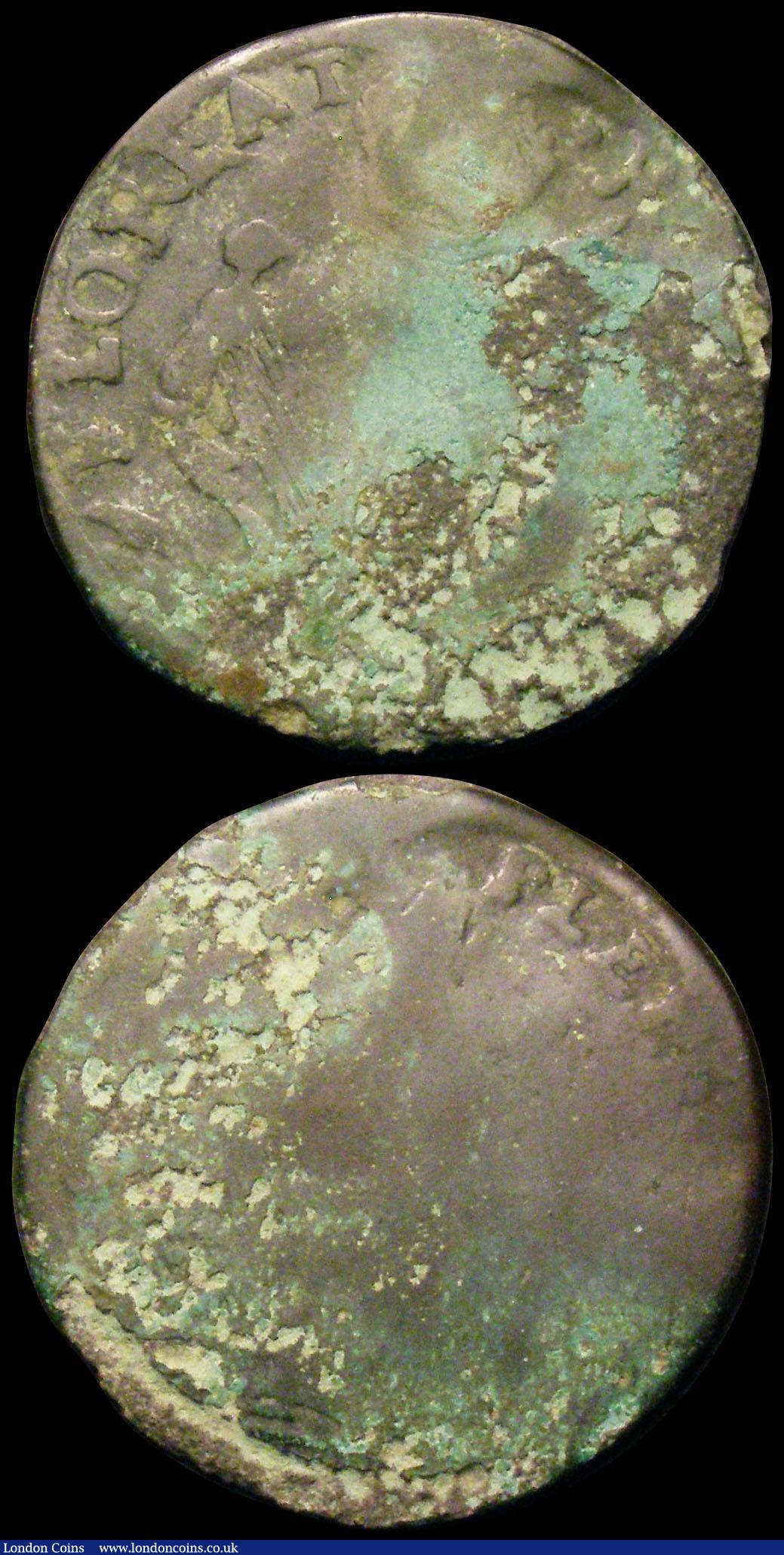 London Coins : A166 : Lot 2929 : USA/France 30 Deniers 1710AA with stop after LVD, Breen 282 VG with surface graining, USA/Ireland Fa...