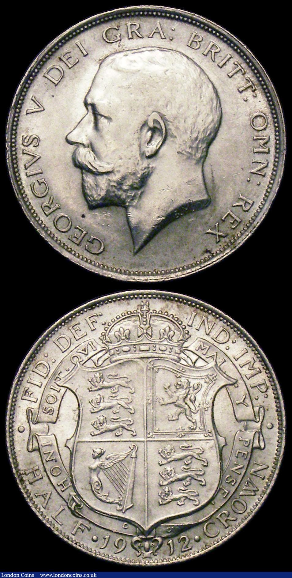 London Coins : A166 : Lot 2976 : Halfcrowns (2) 1911 ESC 757, Bull 3709 NEF/About EF,1912 ESC 759, Bull 3711 About EF with some conta...