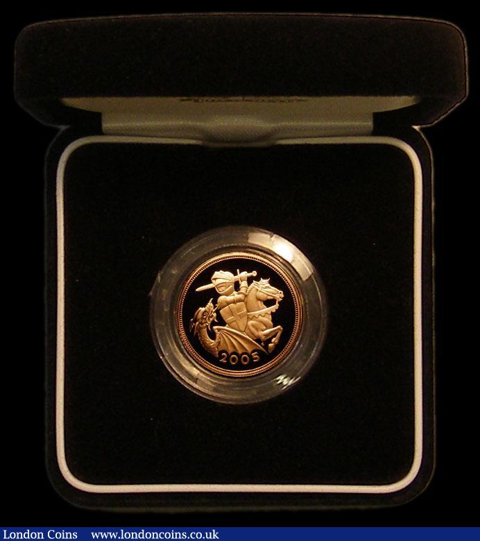 London Coins : A166 : Lot 749 : Sovereign 2005 Proof FDC in the box of issue with certificate