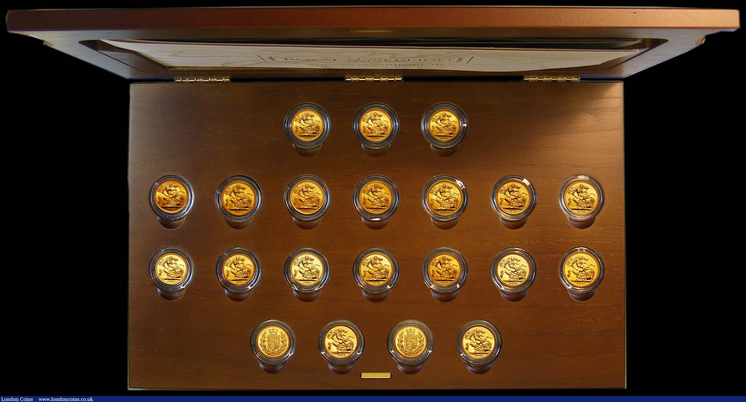 London Coins : A166 : Lot 827 : The Royal Sovereign Collection comprising Sovereigns (21) 1957, 1958, 1959, 1962, 1963, 1964, 1965, ...