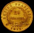 London Coins : A166 : Lot 1112 : France 20 Francs Gold 1812A KM#695.1 Fine