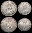 London Coins : A166 : Lot 1871 : Maundy Set 1740 ESC 2408, Bull 1771, comprising Fourpence 1740 ESC 1904, Bull 1782 NEF, Threepence 1...