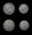 London Coins : A166 : Lot 1888 : Maundy Set 1852 ESC 2462, Bull 3495 EF with grey tone, like many of the early Victorian dates, a rar...