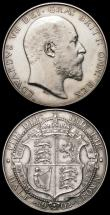 London Coins : A166 : Lot 2975 : Halfcrowns (2) 1902 Matt Proof ESC 747, Bull 3568 EF, 1910 ESC 755, Bull 3576 NEF the reverse with s...