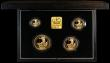 London Coins : A166 : Lot 526 : Britannia Gold Proof Set 1995 the 4-coin set comprising £100 One Ounce, £50 Half Ounce, ...