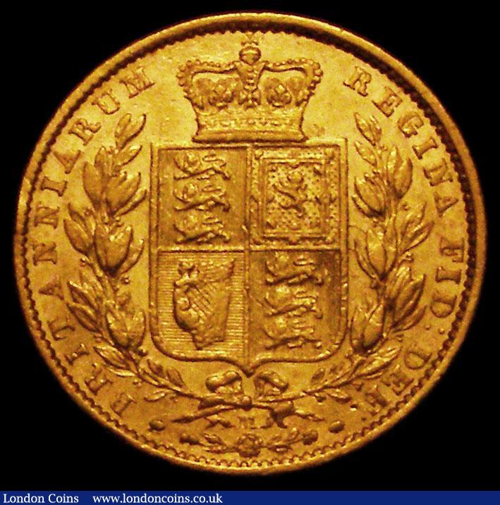 London Coins : A167 : Lot 1021 : Sovereign 1872M 2 over 1 Shield Reverse, Marsh 59A, Fine/Good Fine and rated R4 by Marsh with 15-25 ...
